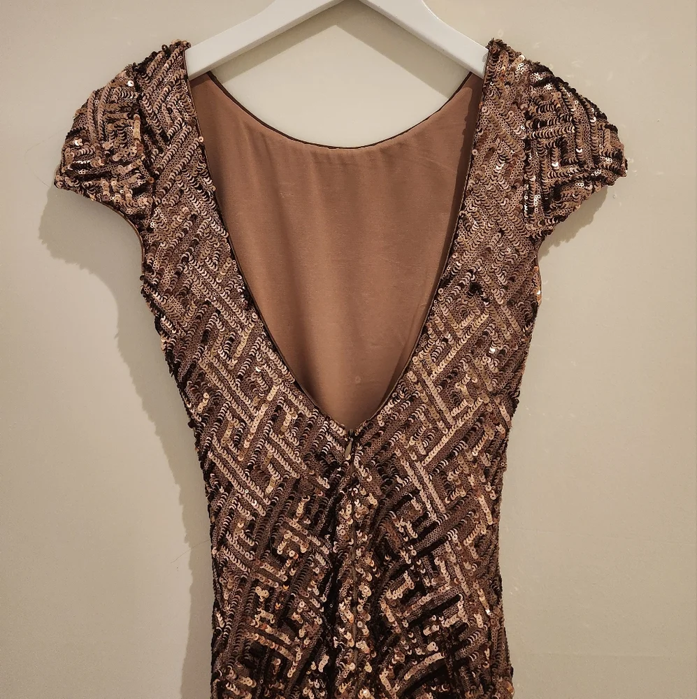 Gold Sequin Dress - XS - Picture 4 of 6